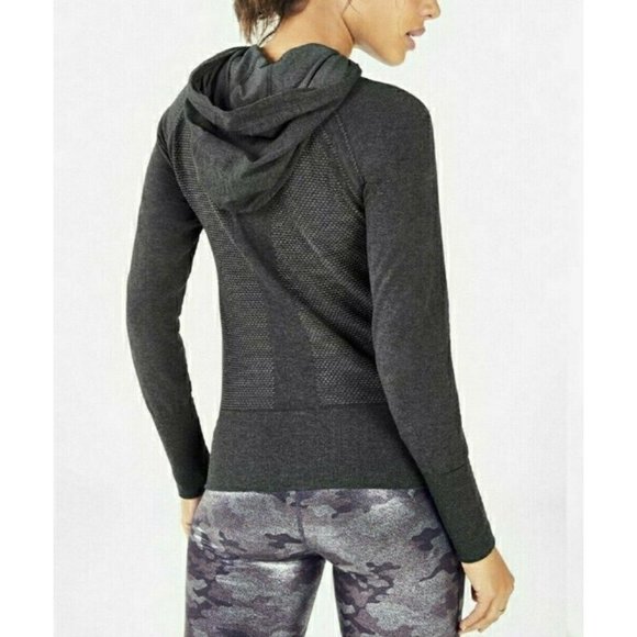 NWT‎ ~ Fabletics~ Anna Seamless Longsleeve Hoodie ~ Gray ~ Sz Small $59.95 - Picture 2 of 9